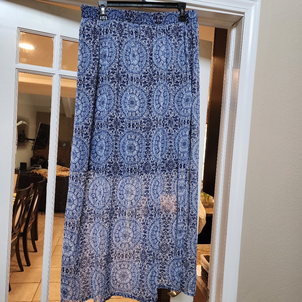 Blue Maxi Skirt